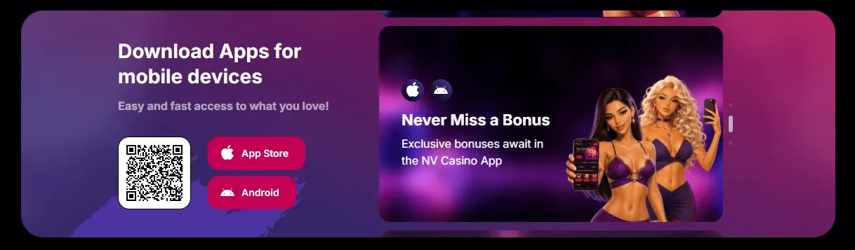 Versione mobile NV Casino